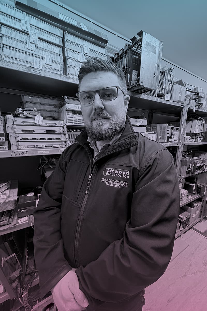 Brad Cockerill, Director, in the Precision Electronics workshop