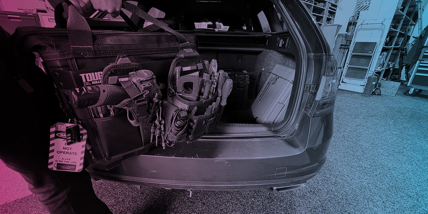 Precision Electronics field service tools loaded for an onsite job